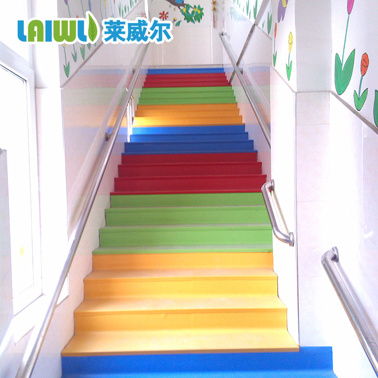 纯色pvc 楼梯踏步 塑胶地板 防水防滑环保 南京厂家直销