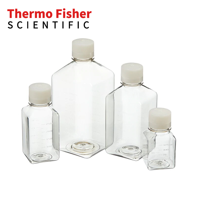 thermo scientific nalgene pet 赛默飞 带盖方型培养基瓶:无菌,收缩